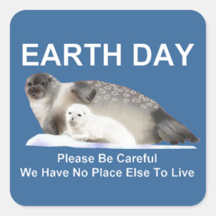 On Thin Ice Square Sticker