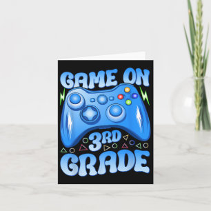 On Third Grade Back To School Video Games Boys Kid Card