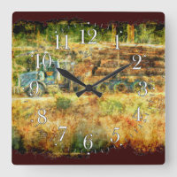 On Time Delivery Logging Truck Wall Clock