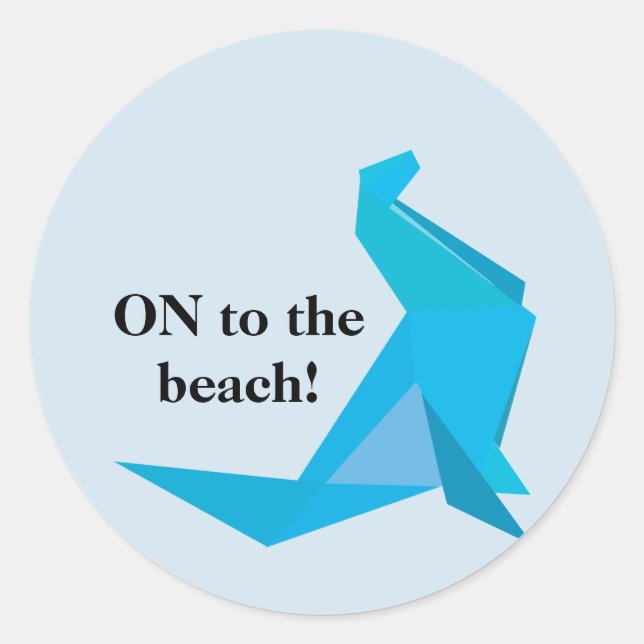 On to the beach  Sticker (Front)