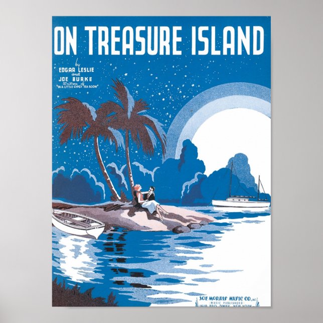 On Treasure Island Vintage Songbook Cover Poster (Front)