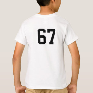 On-Trend Number 67 Kids Customisable Athletic T-Shirt