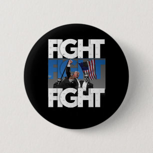 On Trump Fight For America Trump Undefeatable 2 6 Cm Round Badge
