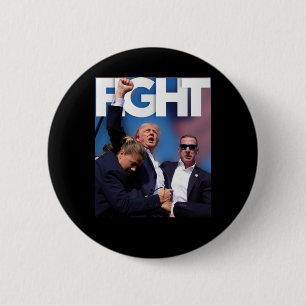 On Trump Fight For America Trump Undefeatable 3 6 Cm Round Badge