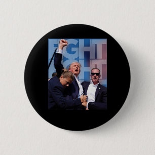 On Trump Fight For America Trump Undefeatable 4 6 Cm Round Badge