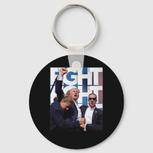 On Trump Fight For America Trump Undefeatable  Key Ring
