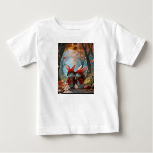 on white T-shirt cute two little bunnies