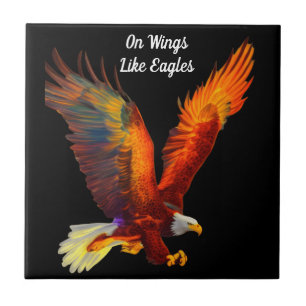 On Wings Like Eagles Isaiah Bible Verse  Tile