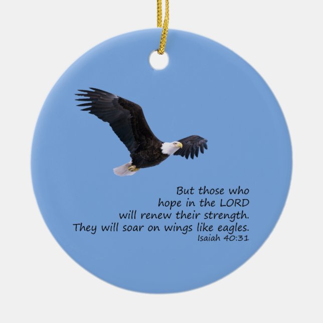 On Wings Like Eagles Ornament (Front)