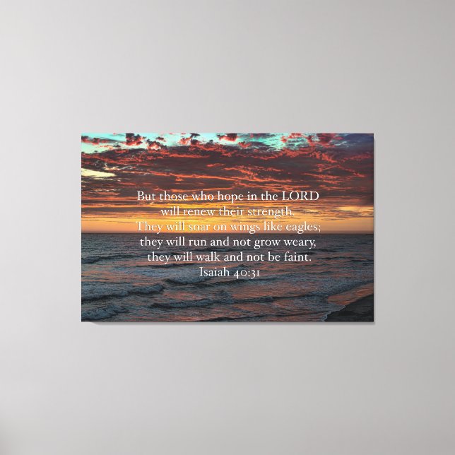 On Wings Of Eagles - Isaiah 40:31 Canvas Print (Front)