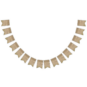 On Wood Roses Beige Bunting