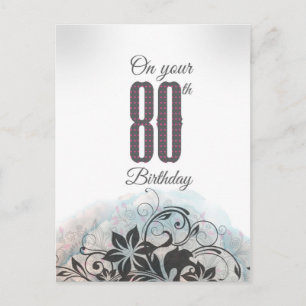 On your 80th birthday! postcard