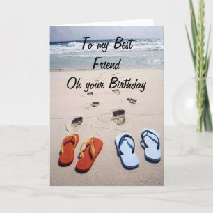 ON YOUR BIRTHDAY **BEST FRIEND** BEACH STYLE CARD