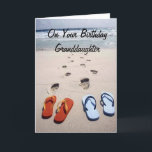 ON YOUR BIRTHDAY **GRANDDAUGTHER** BEACH STYLE CARD<br><div class="desc">Have FUN with this BEACH GRAD CARD for "YOUR GRANDDAUGHTER" and let her know how HAPPY IT IS HER "BIRTHDAY AND THAT YOU WISH HER ALL THAT HER HEART DESIRES! THANKS FOR STOPPING BY 1 OF MY 8 STORES.</div>