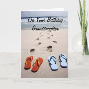 ON YOUR BIRTHDAY **GRANDDAUGTHER** BEACH STYLE CARD