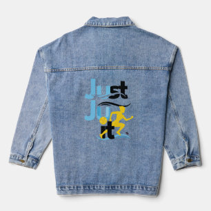 On your marks with this tee denim jacket