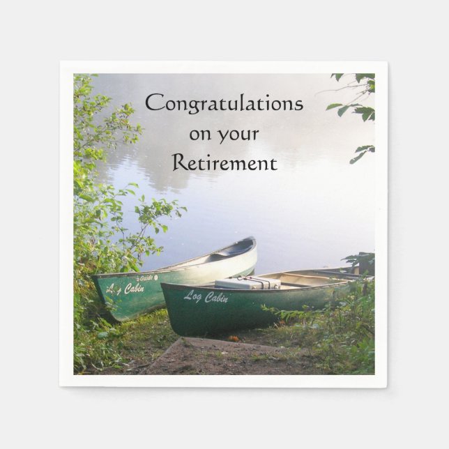 On Your Retirement Canoes on the River Napkin (Front)