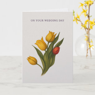 On Your Wedding Day – Luxe Tulip Botanical Card