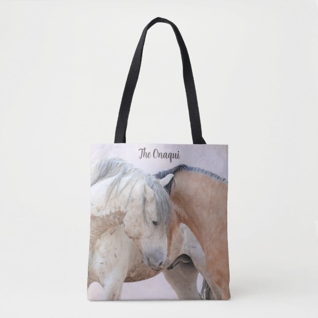 Onaqui Wild Horses Tote Bag (Front)