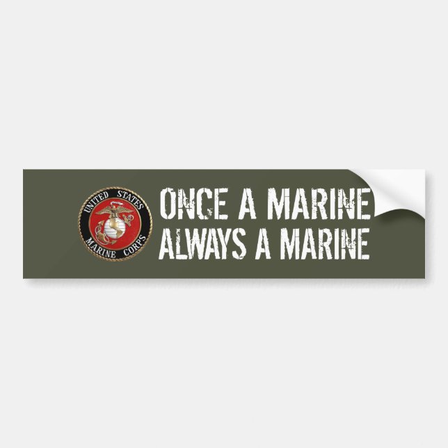 Once a Marine Bumper Sticker (Front)