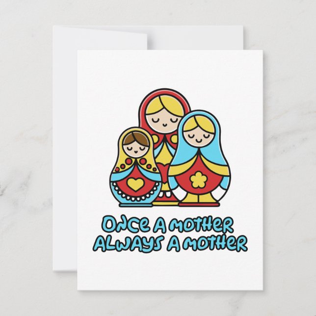 Once a mother, always a mother card (Front)