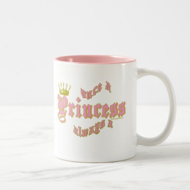 ONCE A PRINCESS ALWAYS A PRINCESS Two-Tone COFFEE MUG (Right)