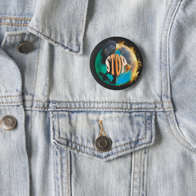 Once familiar, once precious, now unrecognisabl... 6 cm round badge (In Situ)