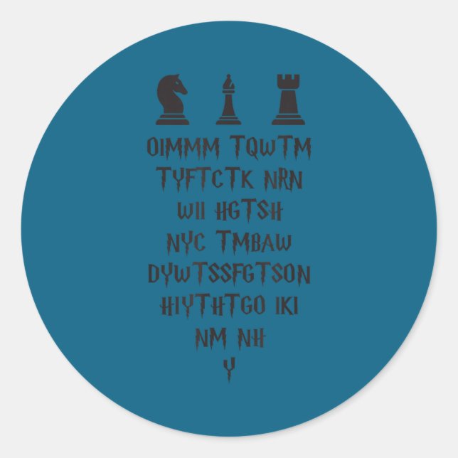 Once I Make My Move Acronym Wizard Chess Funny Des Classic Round Sticker (Front)