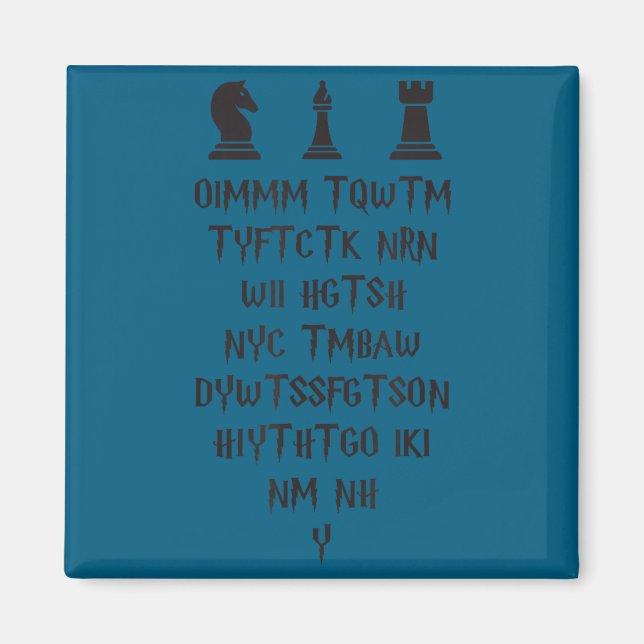 Once I Make My Move Acronym Wizard Chess Funny Des Magnet (Front)