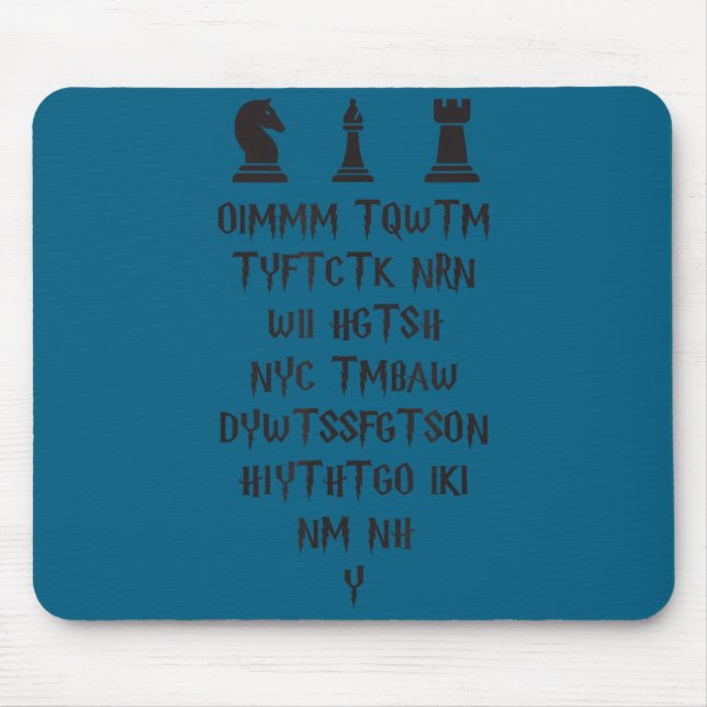 Once I Make My Move Acronym Wizard Chess Funny Des Mouse Pad (Front)