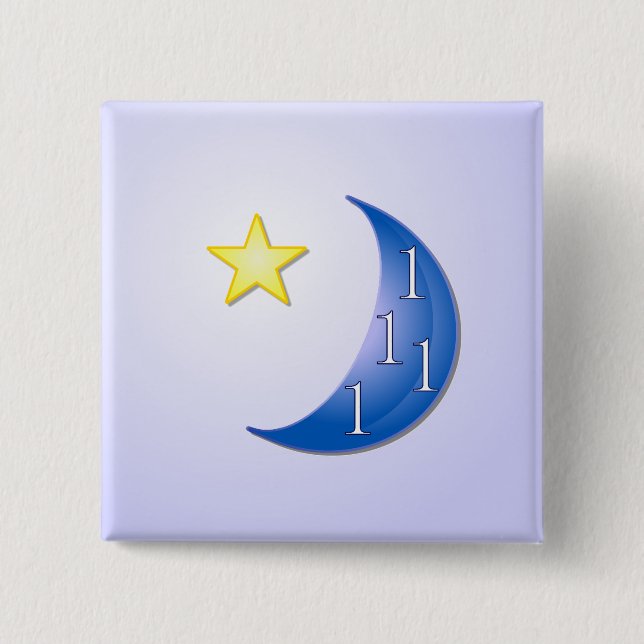 Once in a Blue Moon 15 Cm Square Badge (Front)
