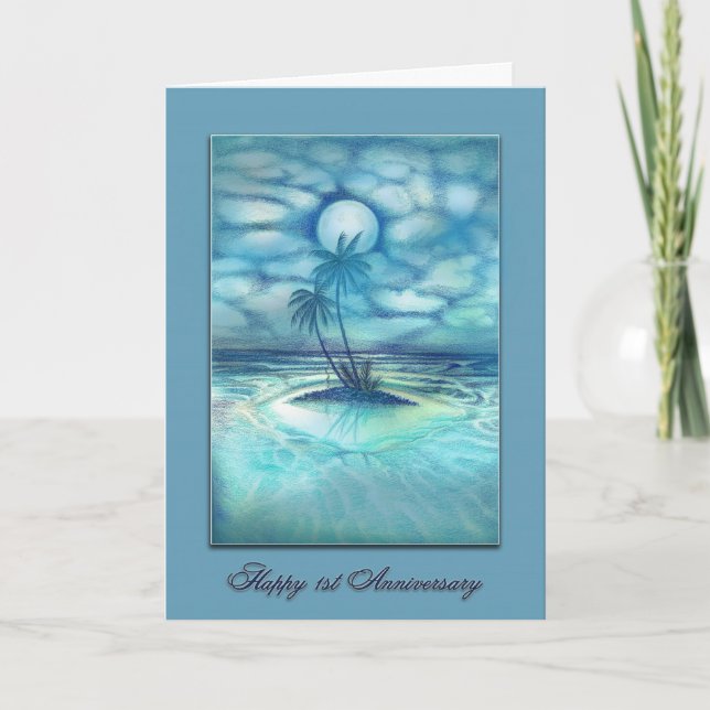 Once in a "Blue Moon" 1st Anniversary, Oasis Card (Front)