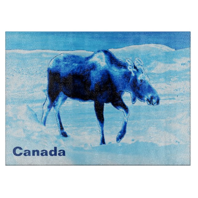 Once In A Blue Moose Cutting Board (Front)