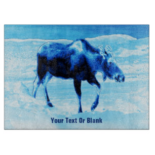 Once In A Blue Moose Cutting Board