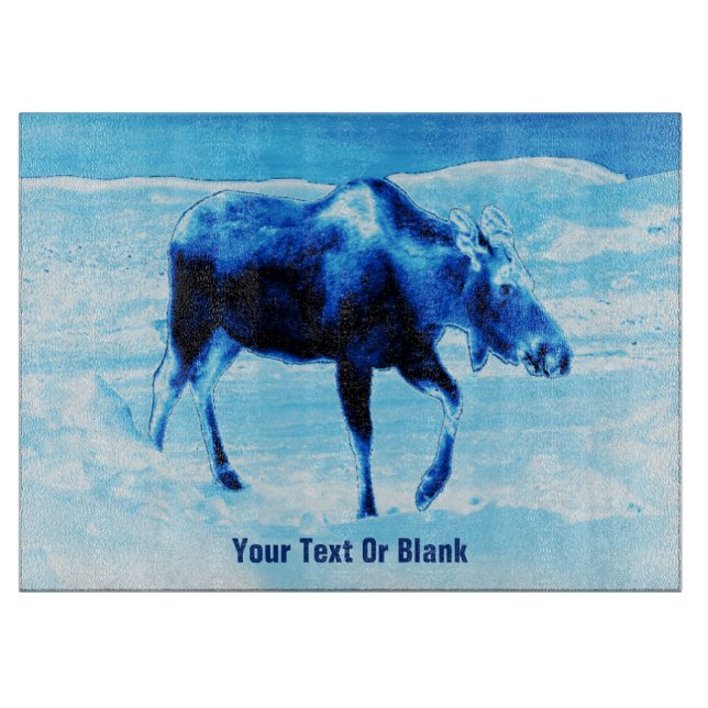 Once In A Blue Moose Cutting Board (Front)