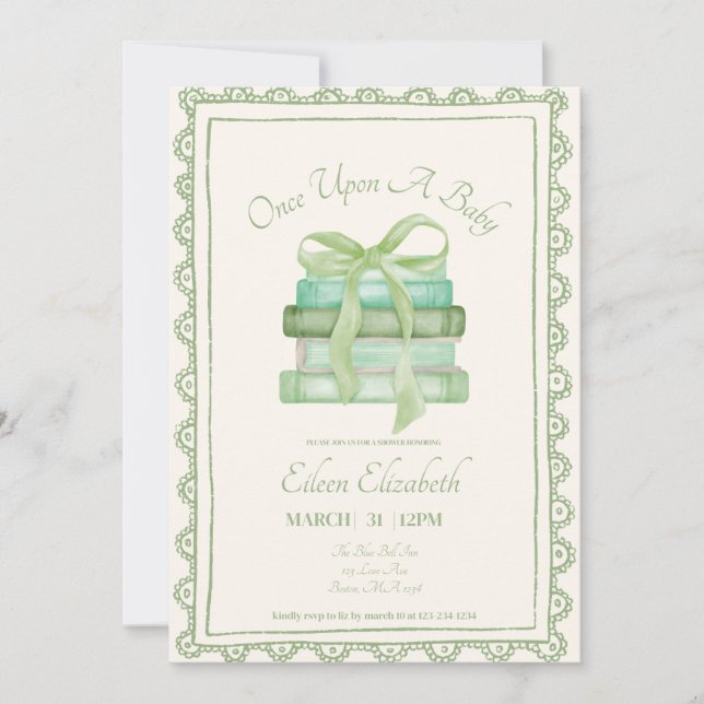 Once Upon A Baby Baby Shower Invitation  (Front)
