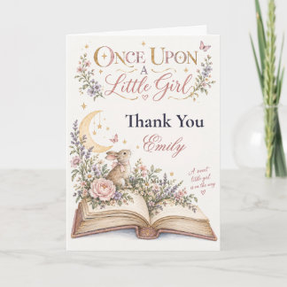 Once Upon a Little Girl Baby Shower Thank You Card