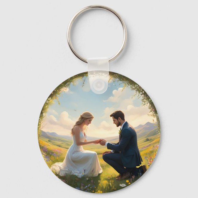 Once Upon A Magical Wedding Proposal,  Key Ring (Front)