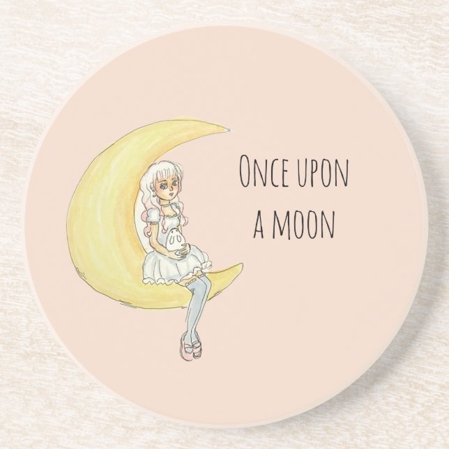 Once Upon A Moon Girl Bunny Coaster (Front)