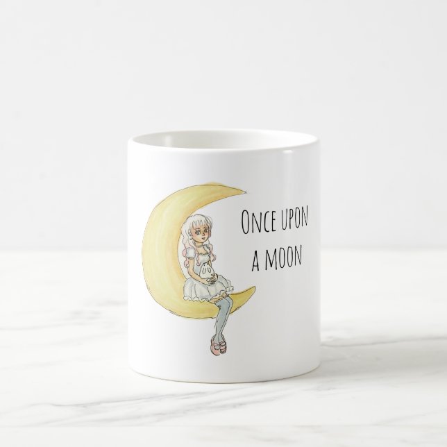 Once Upon A Moon Girl Bunny Coffee Mug (Center)