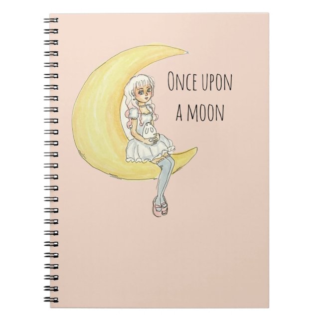 Once Upon A Moon Girl Bunny Notebook (Front)