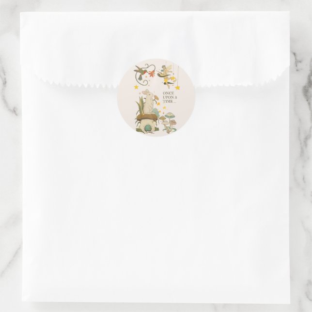 Once Upon a Time: A Fairy Tale  Kids Classic Round Sticker (Bag)