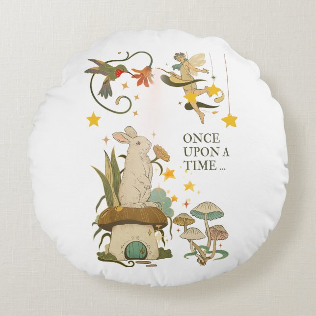 Once Upon a Time: A Fairy Tale Kids  Round Cushion (Front)