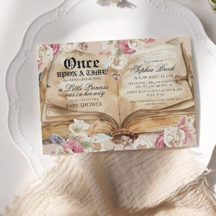 Once Upon A Time Book Baby Shower Invitation