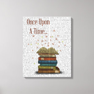 Once Upon A Time Books Canvas Print