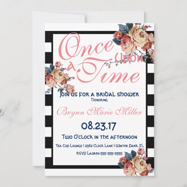 Once Upon A Time Bridal Shower Invite (Front)