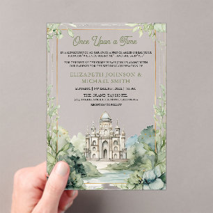 Once Upon a Time Fairytale Castle Wedding Acrylic Invitations