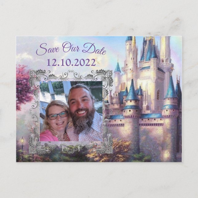 Once Upon a Time Fairytale Save the Date Postcard (Front)