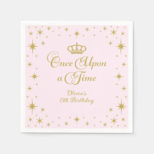 Once Upon a Time Gold Princess Birthday Napkin