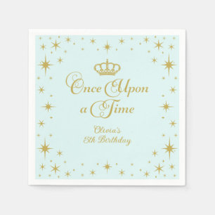 Once Upon a Time Gold Princess Birthday Napkin